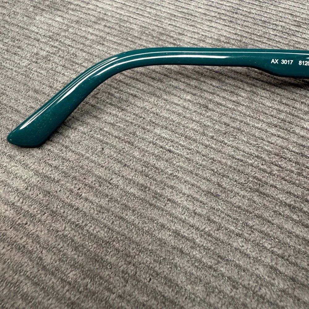 Armani Exchange AX 3017 8120 Teal Blue Rectangular Y2K Eyeglass Frames 52-16-135